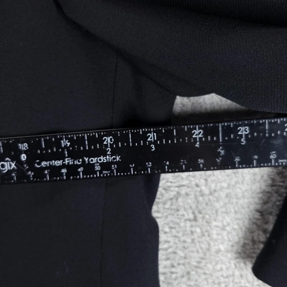 Armani Collezioni Suit Mens 40 34x32 Black Wool 2 Piece Made In Italy Wedding